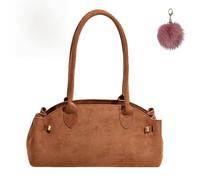 Womens Suede Tote Bags, Classical Large Capacity Faux Leather Shoulder Satchel,Fashion Retro Travel Underarm Bag