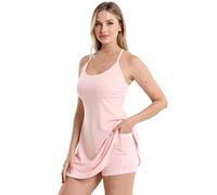 Women's Summer Casual Two Piece Set Solid Color Spaghetti Strap Tank Top and Shorts Loungewear Pajama Set Soft Stretchy Sleepwear for Home Travel