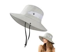 Womens Sun Hat - Windproof Adjustable Drawstring Headgear Breathable UPF 50 Sun Protection Hat for Women Summer Outdoor Work Travel Vacation Hiking Fishing Pool Gardening 14,57x14,57x3,94 Inch