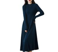 Women's Sweater Dresses You Winter Line Knit Half High Neck Gentle Knit Dresses for Women Winter Dress