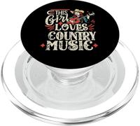 Womens This Girl Loves Country Music Vintage Concert Gifts PopSockets PopGrip pour MagSafe