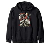 Womens This Girl Loves Country Music Vintage Concert Gifts Sweat à Capuche
