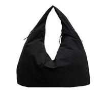 Womens Tote Bag, Solid Color Textured Draped Tote Bag, Ladies Shoulder Bag Large Capacity, Nylon Textured Draped Shoulder Bag Stylish And Versatile Design For College School Work Travel Shopping