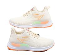 Womens Trainers - Lightweight Air Cushion Sports Casual Shoes with Arch Support, Where Comfort Meets Trend for Walking, Sports and Work (Beige,36)