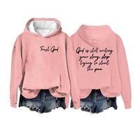 Women's Trust God God Writing Your Story Imprimé décontracté sur femme Rose Taille XXL
