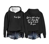 Women's Trust God God Writing Your Story Print Casual over Women (Black-a, XXXXL)