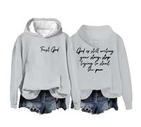 Women's Trust God God Writing Your Story Print Casual over Women (Gris-a, XXXL)