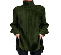 Women's Turtleneck Sweater Pull Doux Femme, Chic Elégant Confortable Coupe Classique Grande Taille Épaisse Manches Longues Chaud Hiver Léger Ample Mode En Tricot Couleur Unie Pullover De Travail Sport