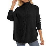 Women's Turtleneck Sweater Pull Doux Femme, Épaisse Elégant Décontracté Hiver Coupe Classique En Tricot Confortable Léger Couleur Unie Mode Chic Manches Longues Elegant Chaud Pullover De Sport Travail