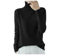 Women's Turtleneck Sweater Pull Femme Chic-Coupe Classique Mode Confortable Épaisse Hiver en Tricot Chic Doux Léger Grande Taille Elegant Chaud Ample Elégant Couleur Unie Pullover De Travail Sport