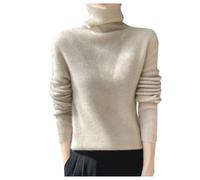 Women's Turtleneck Sweater Pull Femme Long-Chaud Mode Elegant Épaisse Doux en Tricot Coupe Classique Ample Hiver Couleur Unie Chic Elégant Décontracté Manches Longues Léger Pullover De Travail Sport