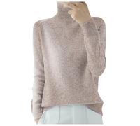 Women's Turtleneck Sweater Sweat Femme, En Tricot Ample Doux Grande Taille Elegant Manches Longues Épaisse Léger Mode Elégant Chaud Couleur Unie Hiver Confortable Décontracté Pullover De Sport Travail