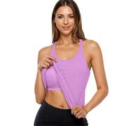 Women's U Neck Tank Tops Built-in Bra Summer Workout Racerback Cami Shirts Double Lined Spaghetti Strap Tank Tops with Comfortable Support and Stylish Design for Active Lifestyles
