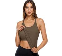 Women's U Neck Tank Tops Built-in Bra Summer Workout Racerback Cami Shirts Double Lined Spaghetti Strap Tank Tops with Comfortable Support and Stylish Design for Active Lifestyles