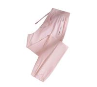 Women's Ultra Stretch Ice Silk Comfort Casual Pants - Ice Silk Pants, Comfortable High-Waisted Active Trousers (Light Pink - Jogger,1x)