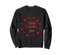 Womens Valentine's Day Love Heart Printed Casual Graphic Art Sweatshirt