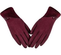 Women's Warm Winter Gloves, Touchscreen Gloves Sensitive Texting, Women's Gloves And Mittens Fleece Lined Windproof Winter Cycling Gloves (Burgundy-M), Burgundy01