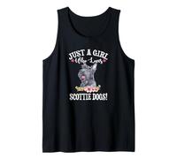 Womens Watercolor Just A Girl Who Loves Scottie Dogs Lover Débardeur
