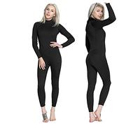 Women's Wetsuit One Piece Swimsuits 2MM Neoprene Swimsuit Sun Protection Back Zip Snorkelling Suit for Swimming Surfing Diving Water Sports (Black L/Large)