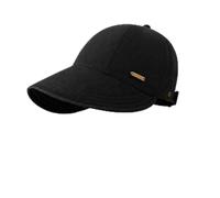 Women's Wide Brim Sun Visor Hat, UPF 50+ Adjustable Foldable (Black)