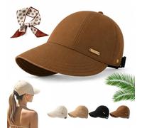 Women's Wide Brim Sun Visor Hat, UPF 50+ Adjustable Foldable (Brown)