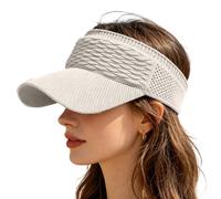Women's Wide Brimmed Sun Hat - UV Protection Knit Running Cap, Quick Drying Sport Visor, Lightweight Outdoor Travel Beach Hat for Summer