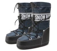 Women's Winter Skiing Fur Duck Boots Waterproof Non-Slip Mid Calf Ankle Booties With Removable Insoles For Snow Hiking(Blue2,40)