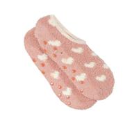 Women'secret Calcetines Colección Flufy Heart Slip-on Chaussettes, Rose pâle, Taille Unique Femme