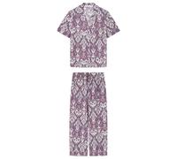 Women'secret Capri Pyjama Mix and Match Weekend Scape, Violet, XXL Femme