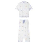 Women'secret Capri Pyjama Multilicense Play Smiley, Blanc, L Femme