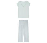 Women'secret Capri Pyjama Soft Touch, Vert, S Femme