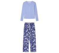 Women'secret Long Pyjama Daily Farmer's Market pour Femme, Bleu, XS