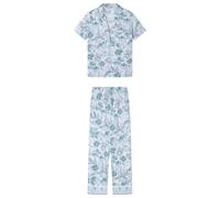 Women'secret Long Pyjama Daily Garden, Blanc, M Femme