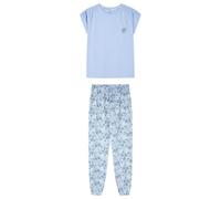 Women'secret Long Pyjama Daily Garden, Bleu, XS Femme