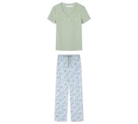 Women'secret Long Pyjama Int Daily Farmer's Market, Kaki, XS Femme