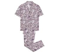 Women'secret Long Pyjama Mix and Match Weekend Scape pour Femme, Violet, M