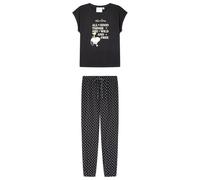 Women'secret Long Pyjama Multilicense Happy Snoopy, Noir, S Femme