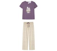 Women'secret Long Pyjama Multilicense Nostalgia Snoopy, Violet, XS Femme