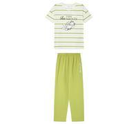 Women'secret Long Pyjama Multilicense Pause Garfield, Blanc, M Femme
