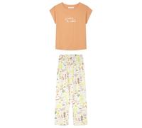 Women'secret Long Pyjama Weekly Hope, Orange, XXL Femme
