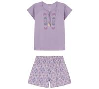women'secret Pijama 100% Algodón Étnico Bordado Pyjama, Light Purple, S Femme
