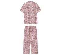 women'secret Pijama Camisero Allover Boho Pyjama, IMPRIMÉ Bourgogne, L Femme