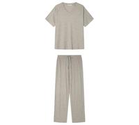 Women'secret Pijama de Manga Corta Y Pantalón Largo Colección Lifewear Pyjama, Gris mélangé, XL Femme