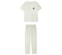 Women'secret Pijama de Manga Corta Y Pantalón Largo Colección Multilicense Cottage Pyjama, Ivoire, XS Femme