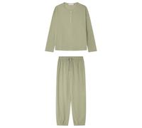 Women'secret Pijama de Manga Larga Pantalón Largo Colección Lifewear Pyjama, Vert Olive, M Femme