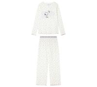 Women'secret Pijama de Manga Larga Pantalón Largo Colección Multilicense Campus Pyjama, Blanc/imprimé, S Femme