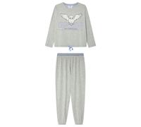 Women'secret Pijama de Manga Larga Pantalón Largo Colección Multilicense Campus Pyjama, Gris foncé, M Femme