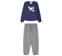 Women'secret Pijama de Manga Larga Pantalón Largo Colección Multilicense Cottage Pyjama, Bleu Marine, XL Femme