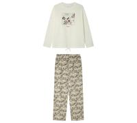 Women'secret Pijama de Manga Larga Pantalón Largo Colección Multilicense Urban Pyjama, Ivoire, XXL Femme