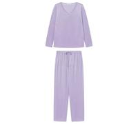 Women'secret Pijama de Manga Larga Pantalón Largo Colección Soft Touch Pyjama, Rose pâle, S Femme